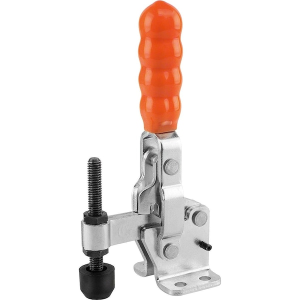 Toggle Clamp, Horizontal Foot, Standard, F1=1500, Fixed Clamping Spindle M06X50, Steel Galvanized